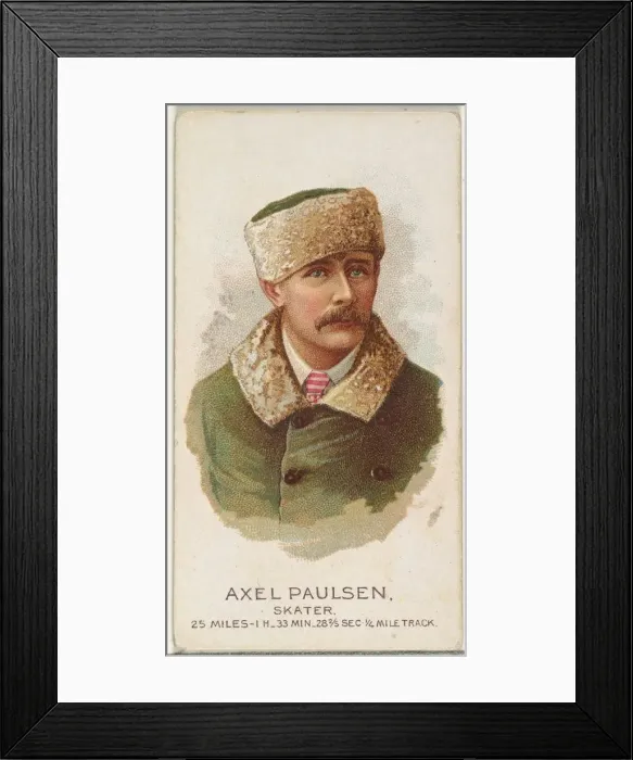 Framed Print : Axel Paulsen, Skater, from Worlds Champions, Series 2 (N29) for Allen & Framed Print : Axel Paulsen, Skater, from Worlds Champions, Series 2 (N29) for Allen &