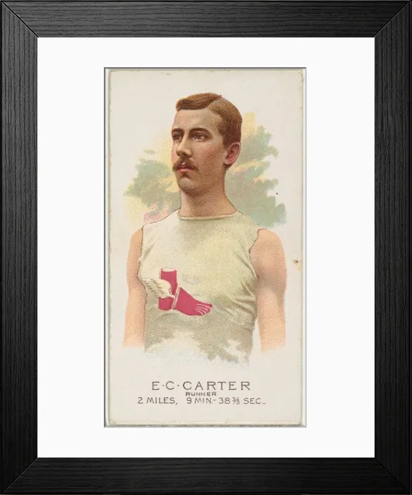 Framed Print : E. C. Carter, Runner, from Worlds Champions, Series 2 (N29) for Allen & Framed Print : E. C. Carter, Runner, from Worlds Champions, Series 2 (N29) for Allen &