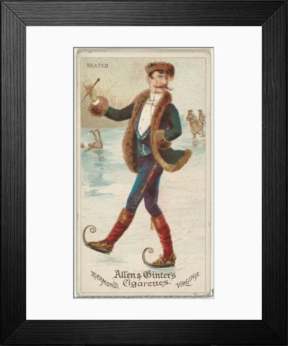 Framed Print : Skater, from Worlds Dudes series (N31) for Allen & Ginter Cigarettes, 1888 Framed Print : Skater, from Worlds Dudes series (N31) for Allen & Ginter Cigarettes, 1888