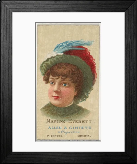 Framed Print : Marion Everett, from Worlds Beauties, Series 2 (N27) for Allen & Ginter Cigarettes Framed Print : Marion Everett, from Worlds Beauties, Series 2 (N27) for Allen & Ginter Cigarettes