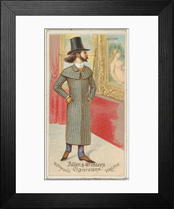 Framed Print : Artist, from Worlds Dudes series (N31) for Allen & Ginter Cigarettes, 1888 Framed Print : Artist, from Worlds Dudes series (N31) for Allen & Ginter Cigarettes, 1888
