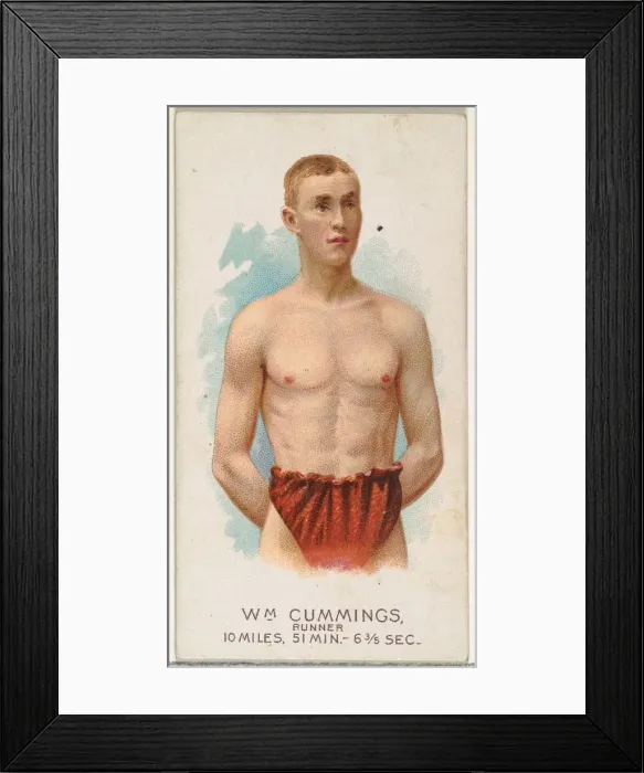 Framed Print : William Cummings, Runner, from Worlds Champions, Series 2 (N29) for Allen & Framed Print : William Cummings, Runner, from Worlds Champions, Series 2 (N29) for Allen &