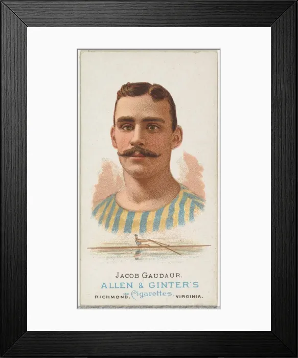 Framed Print : Jacob Gaudaur, Oarsman, from Worlds Champions, Series 1 (N28) for Allen & Framed Print : Jacob Gaudaur, Oarsman, from Worlds Champions, Series 1 (N28) for Allen &