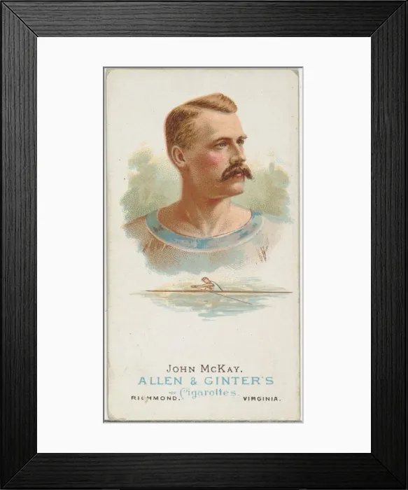 Framed Print : John McKay, Oarsman, from Worlds Champions, Series 1 (N28) for Allen & Framed Print : John McKay, Oarsman, from Worlds Champions, Series 1 (N28) for Allen &