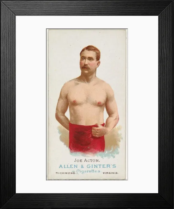 Framed Print : Joe Acton, Wrestler, from Worlds Champions, Series 1 (N28) for Allen & Framed Print : Joe Acton, Wrestler, from Worlds Champions, Series 1 (N28) for Allen &