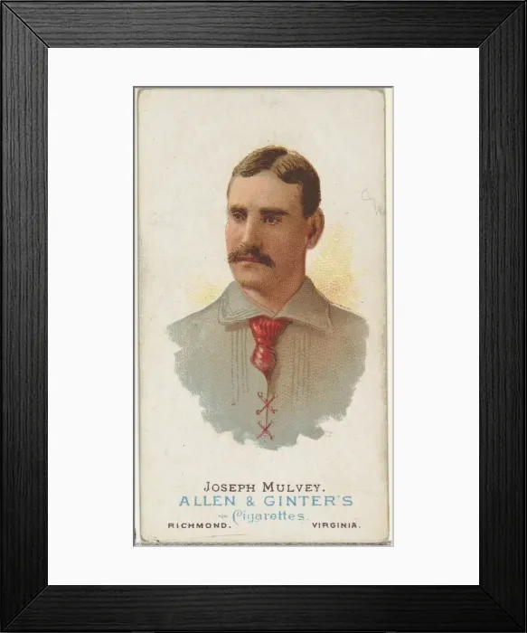 Framed Print : Joseph Mulvey, Baseball Player, from Worlds Champions, Series 1 (N28) for Allen & Framed Print : Joseph Mulvey, Baseball Player, from Worlds Champions, Series 1 (N28) for Allen &