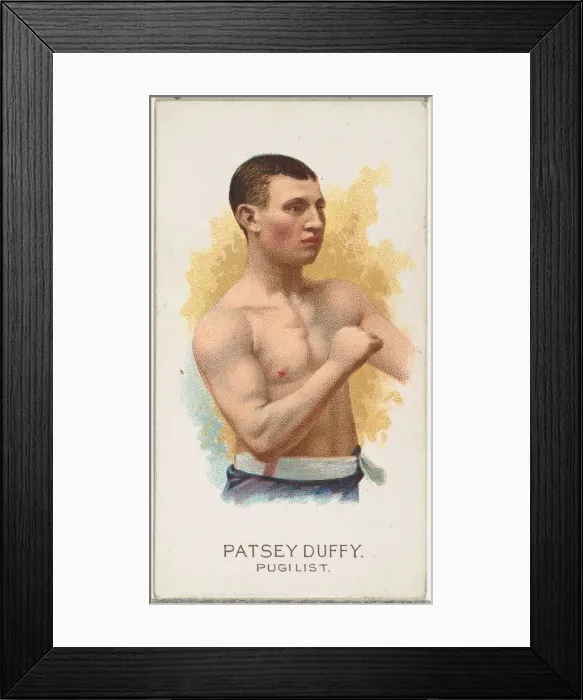 Framed Print : Patsey Duffy, Pugilist, from Worlds Champions, Series 2 (N29) for Allen & Framed Print : Patsey Duffy, Pugilist, from Worlds Champions, Series 2 (N29) for Allen &