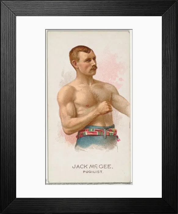 Framed Print : Jack McGee, Pugilist, from Worlds Champions, Series 2 (N29) for Allen & Framed Print : Jack McGee, Pugilist, from Worlds Champions, Series 2 (N29) for Allen &