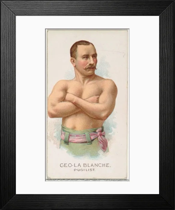 Framed Print : George La Blanche, Pugilist, from Worlds Champions, Series 2 (N29) for Allen & Framed Print : George La Blanche, Pugilist, from Worlds Champions, Series 2 (N29) for Allen &