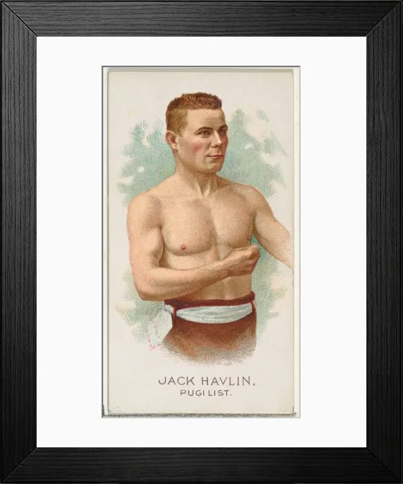 Framed Print : Jack Havlin, Pugilist, from Worlds Champions, Series 2 (N29) for Allen & Framed Print : Jack Havlin, Pugilist, from Worlds Champions, Series 2 (N29) for Allen &