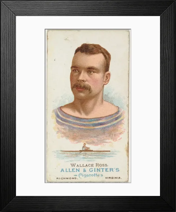 Framed Print : Wallace Ross, Oarsman, from Worlds Champions, Series 1 (N28) for Allen & Framed Print : Wallace Ross, Oarsman, from Worlds Champions, Series 1 (N28) for Allen &