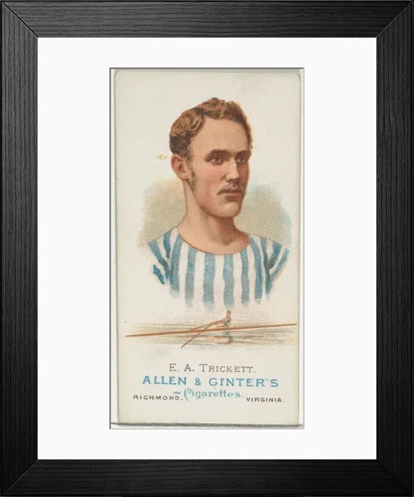Framed Print : E. A. Trickett, Oarsman, from Worlds Champions, Series 1 (N28) for Allen & Framed Print : E. A. Trickett, Oarsman, from Worlds Champions, Series 1 (N28) for Allen &