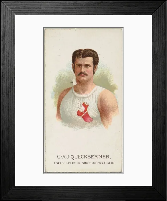 Framed Print : C. A. J. Queckberner, Shot Put, from Worlds Champions, Series 2 (N29) for Allen & Framed Print : C. A. J. Queckberner, Shot Put, from Worlds Champions, Series 2 (N29) for Allen &