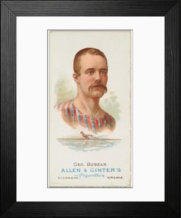 Framed Print : George Bubear, Oarsman, from Worlds Champions, Series 1 (N28) for Allen & Framed Print : George Bubear, Oarsman, from Worlds Champions, Series 1 (N28) for Allen &