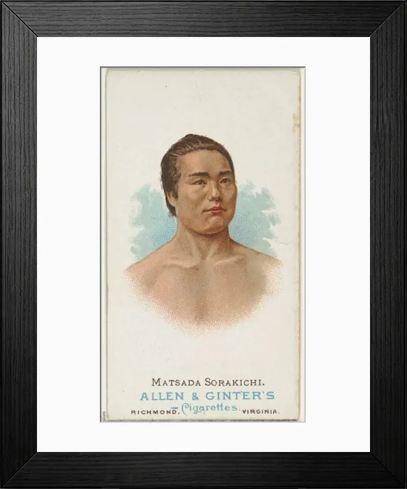 Framed Print : Matsuda Sorakichi, Wrestler, from Worlds Champions, Series 1 (N28) for Allen & Framed Print : Matsuda Sorakichi, Wrestler, from Worlds Champions, Series 1 (N28) for Allen &