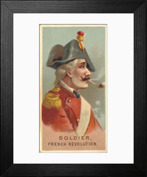 Framed Print : Soldier, French Revolution, from Worlds Smokers series (N33) for Allen & Framed Print : Soldier, French Revolution, from Worlds Smokers series (N33) for Allen &
