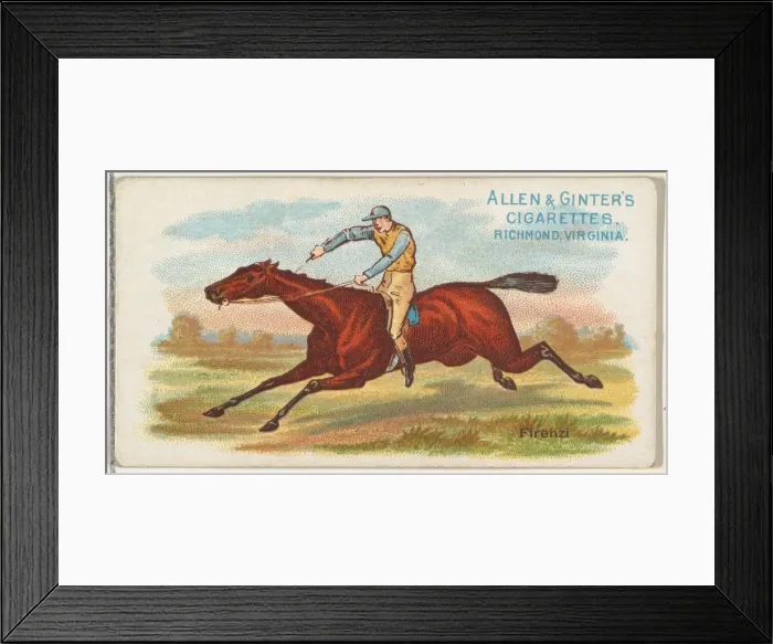 Framed Print : Firenzi, from The Worlds Racers series (N32) for Allen & Ginter Cigarettes, 1888 Framed Print : Firenzi, from The Worlds Racers series (N32) for Allen & Ginter Cigarettes, 1888
