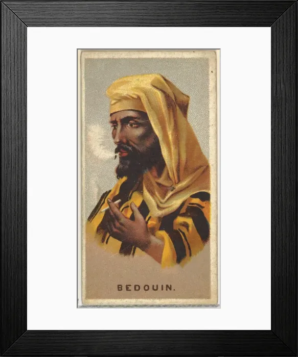 Framed Print : Bedouin, from Worlds Smokers series (N33) for Allen & Ginter Cigarettes, 1888 Framed Print : Bedouin, from Worlds Smokers series (N33) for Allen & Ginter Cigarettes, 1888