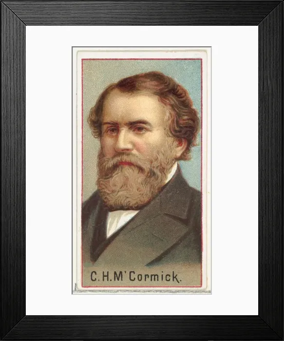 Framed Print : Cyrus Hall McCormick, printers sample for the Worlds Inventors souvenir album (A25 Framed Print : Cyrus Hall McCormick, printers sample for the Worlds Inventors souvenir album (A25
