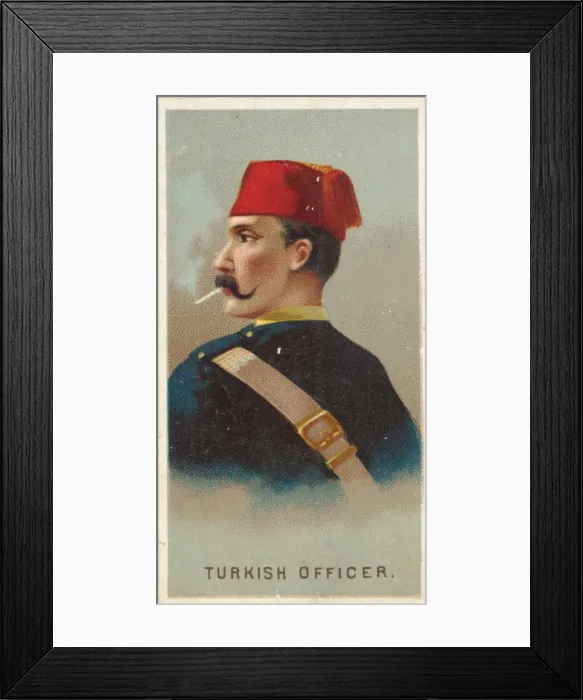 Framed Print : Turkish Officer, from Worlds Smokers series (N33) for Allen & Ginter Cigarettes Framed Print : Turkish Officer, from Worlds Smokers series (N33) for Allen & Ginter Cigarettes