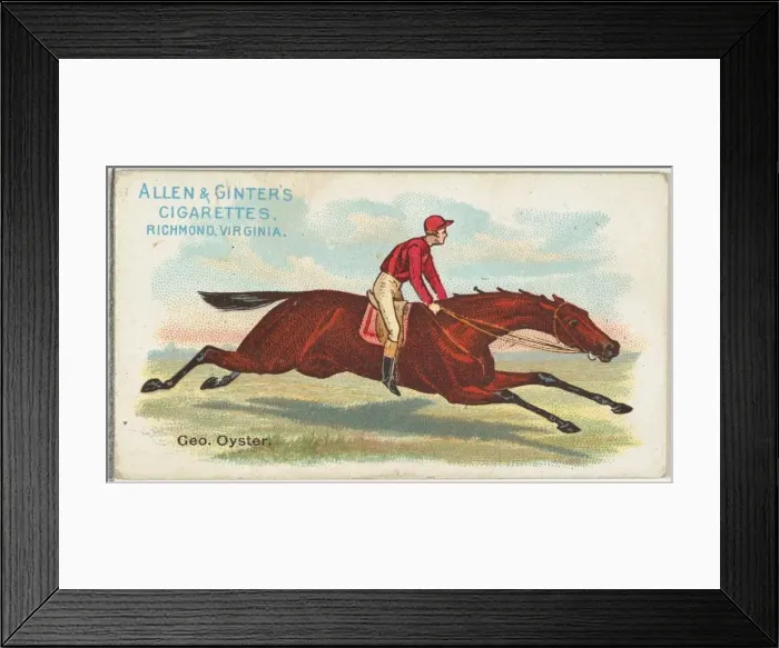 Framed Print : George Oyster, from The Worlds Racers series (N32) for Allen & Ginter Cigarettes Framed Print : George Oyster, from The Worlds Racers series (N32) for Allen & Ginter Cigarettes