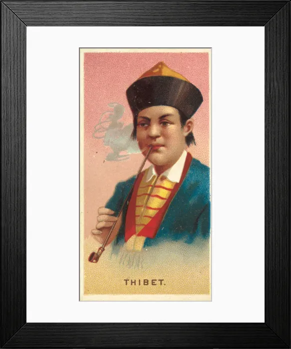 Framed Print : Tibet, from Worlds Smokers series (N33) for Allen & Ginter Cigarettes, 1888 Framed Print : Tibet, from Worlds Smokers series (N33) for Allen & Ginter Cigarettes, 1888