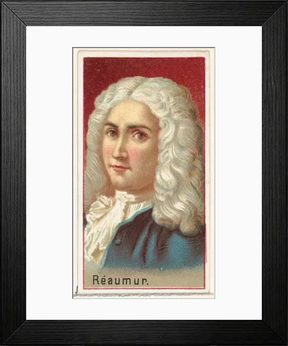 Framed Print : Rene Antoine Ferchault de Reaumur, printers sample for the Worlds Inventors Framed Print : Rene Antoine Ferchault de Reaumur, printers sample for the Worlds Inventors