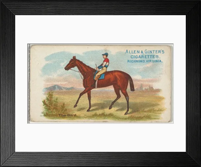 Framed Print : The Bard, from The Worlds Racers series (N32) for Allen & Ginter Cigarettes, 1888 Framed Print : The Bard, from The Worlds Racers series (N32) for Allen & Ginter Cigarettes, 1888