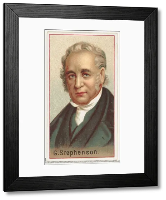 Framed Print : G. Stephenson, printers sample for the Worlds Inventors souvenir album (A25 Framed Print : G. Stephenson, printers sample for the Worlds Inventors souvenir album (A25