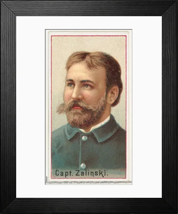 Framed Print : Captain Zalinski, printers sample for the Worlds Inventors souvenir album (A25 Framed Print : Captain Zalinski, printers sample for the Worlds Inventors souvenir album (A25