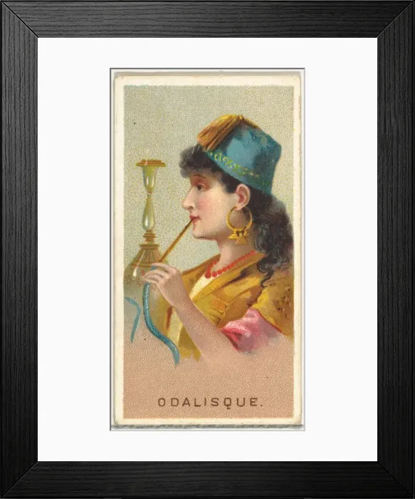 Framed Print : Odalisque, from Worlds Smokers series (N33) for Allen & Ginter Cigarettes, 1888 Framed Print : Odalisque, from Worlds Smokers series (N33) for Allen & Ginter Cigarettes, 1888