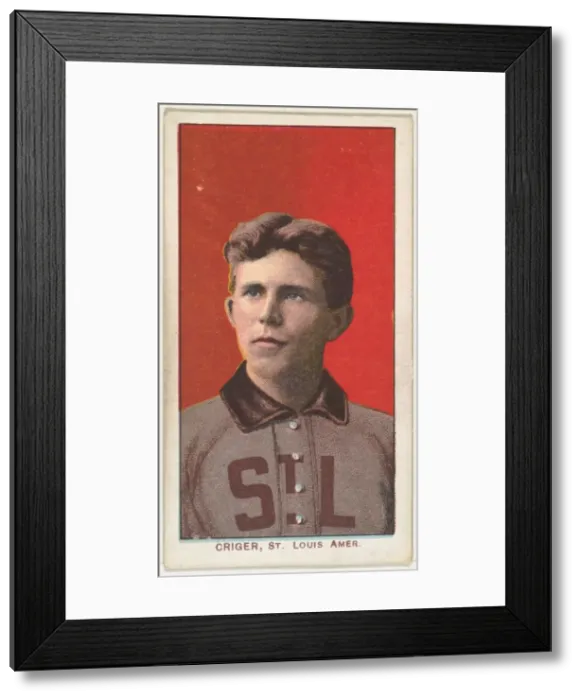 Framed Print : Criger, St. Louis, American League, from the White Border series (T206) for the America Framed Print : Criger, St. Louis, American League, from the White Border series (T206) for the America