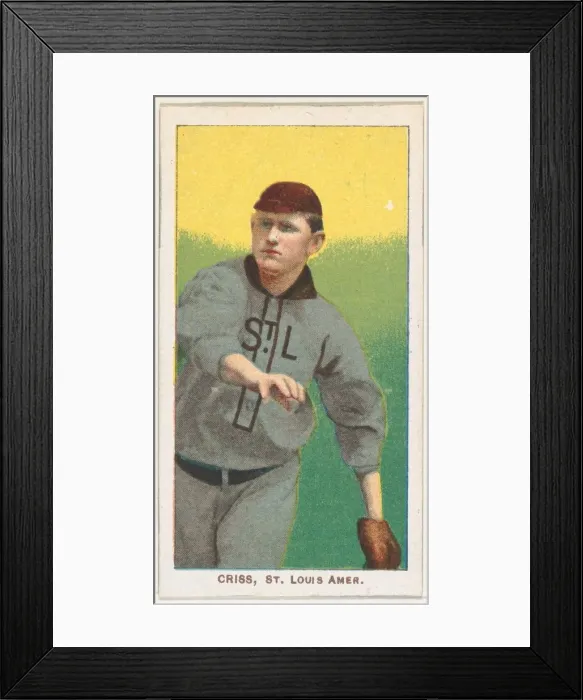 Framed Print : Criss, St. Louis, American League, from the White Border series (T206) for the American Framed Print : Criss, St. Louis, American League, from the White Border series (T206) for the American