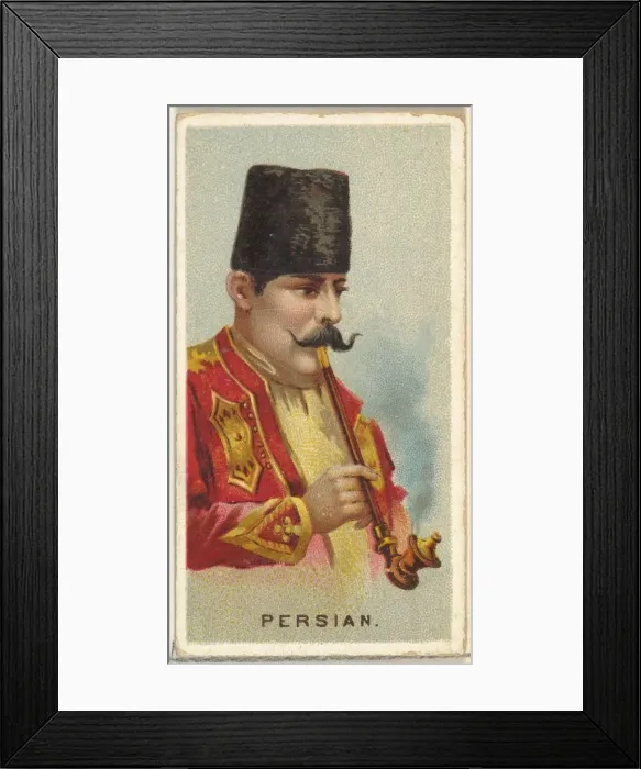 Framed Print : Persian, from Worlds Smokers series (N33) for Allen & Ginter Cigarettes, 1888 Framed Print : Persian, from Worlds Smokers series (N33) for Allen & Ginter Cigarettes, 1888