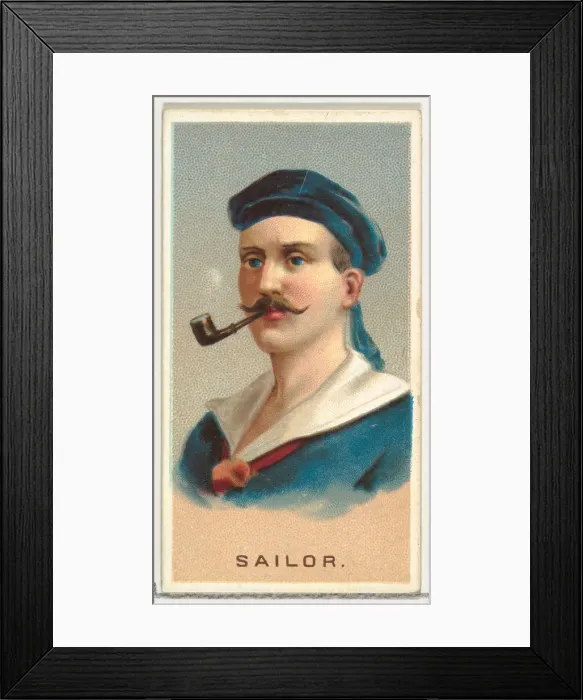 Framed Print : Sailor, from Worlds Smokers series (N33) for Allen & Ginter Cigarettes, 1888 Framed Print : Sailor, from Worlds Smokers series (N33) for Allen & Ginter Cigarettes, 1888