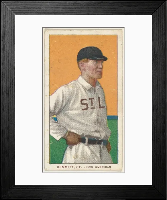 Framed Print : Demmitt, St. Louis, American League, from the White Border series (T206) for the Americ Framed Print : Demmitt, St. Louis, American League, from the White Border series (T206) for the Americ