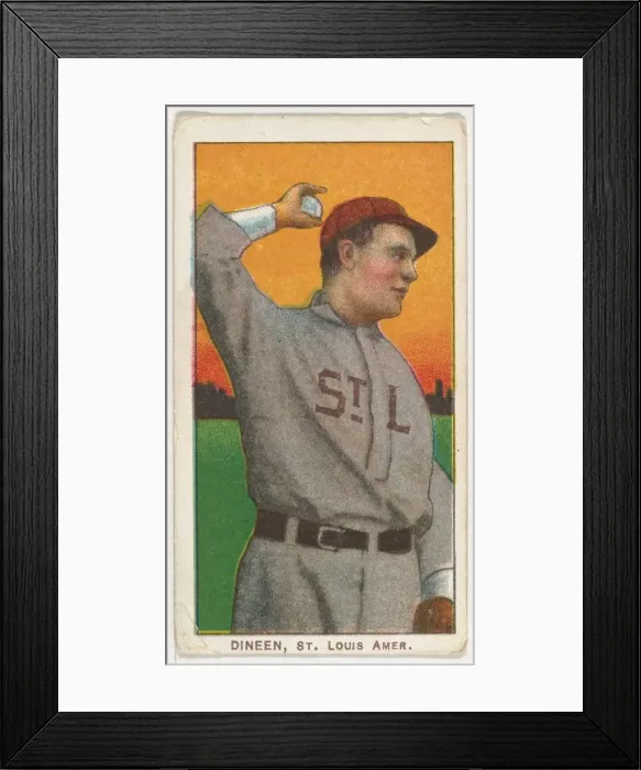 Framed Print : Dineen, St. Louis, American League, from the White Border series (T206) for the America Framed Print : Dineen, St. Louis, American League, from the White Border series (T206) for the America