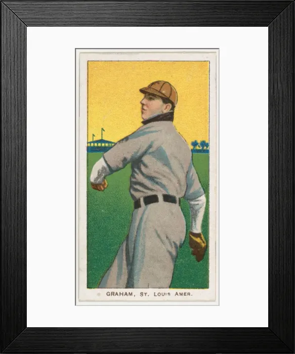 Framed Print : Graham, St. Louis, American League, from the White Border series (T206) for the America Framed Print : Graham, St. Louis, American League, from the White Border series (T206) for the America