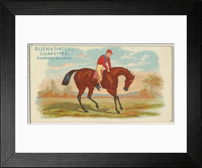 Framed Print : Kingston, from The Worlds Racers series (N32) for Allen & Ginter Cigarettes, 1888 Framed Print : Kingston, from The Worlds Racers series (N32) for Allen & Ginter Cigarettes, 1888