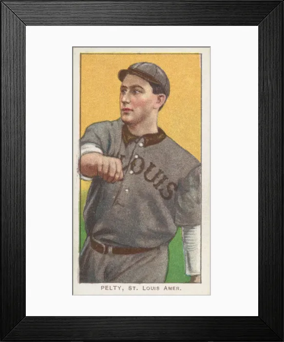 Framed Print : Pelty, St. Louis, American League, from the White Border series (T206) for the American Framed Print : Pelty, St. Louis, American League, from the White Border series (T206) for the American
