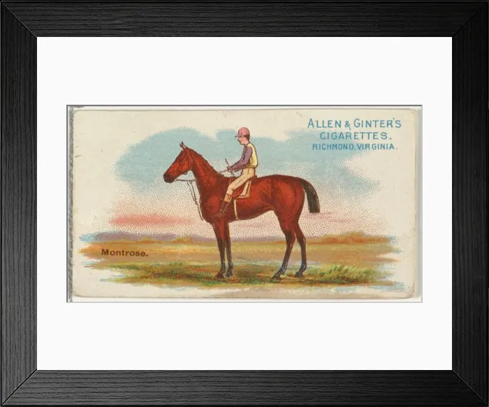 Framed Print : Montrose, from The Worlds Racers series (N32) for Allen & Ginter Cigarettes, 1888 Framed Print : Montrose, from The Worlds Racers series (N32) for Allen & Ginter Cigarettes, 1888