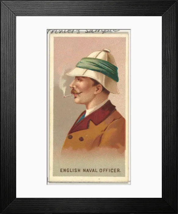 Framed Print : English Naval Officer, from Worlds Smokers series (N33) for Allen & Framed Print : English Naval Officer, from Worlds Smokers series (N33) for Allen &