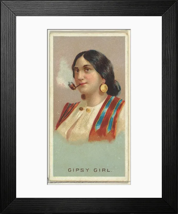 Framed Print : Gypsy Girl, from Worlds Smokers series (N33) for Allen & Ginter Cigarettes, 1888 Framed Print : Gypsy Girl, from Worlds Smokers series (N33) for Allen & Ginter Cigarettes, 1888