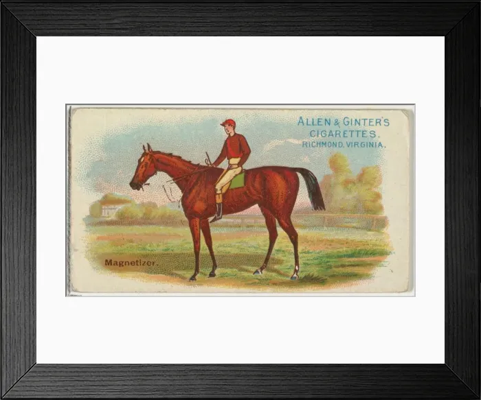 Framed Print : Magnetizer, from The Worlds Racers series (N32) for Allen & Ginter Cigarettes, 1888 Framed Print : Magnetizer, from The Worlds Racers series (N32) for Allen & Ginter Cigarettes, 1888