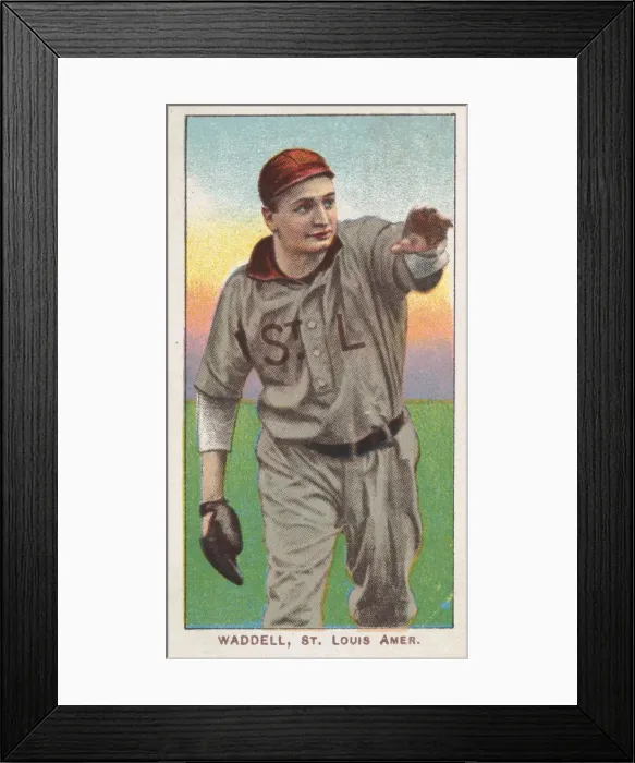 Framed Print : Waddell, St. Louis, American League, from the White Border series (T206) for the Americ Framed Print : Waddell, St. Louis, American League, from the White Border series (T206) for the Americ