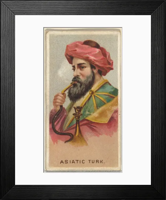 Framed Print : Asiatic Turk, from Worlds Smokers series (N33) for Allen & Ginter Cigarettes, 1888 Framed Print : Asiatic Turk, from Worlds Smokers series (N33) for Allen & Ginter Cigarettes, 1888