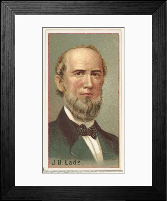 Framed Print : J. B. Eads, printers sample for the Worlds Inventors souvenir album (A25 Framed Print : J. B. Eads, printers sample for the Worlds Inventors souvenir album (A25