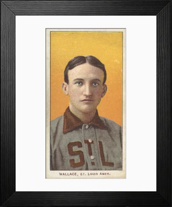 Framed Print : Wallace, St. Louis, American League, from the White Border series (T206) for the Americ Framed Print : Wallace, St. Louis, American League, from the White Border series (T206) for the Americ