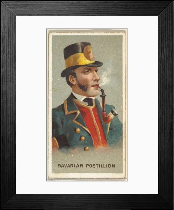Framed Print : Bavarian Postillion, from Worlds Smokers series (N33) for Allen & Ginter Cigarettes