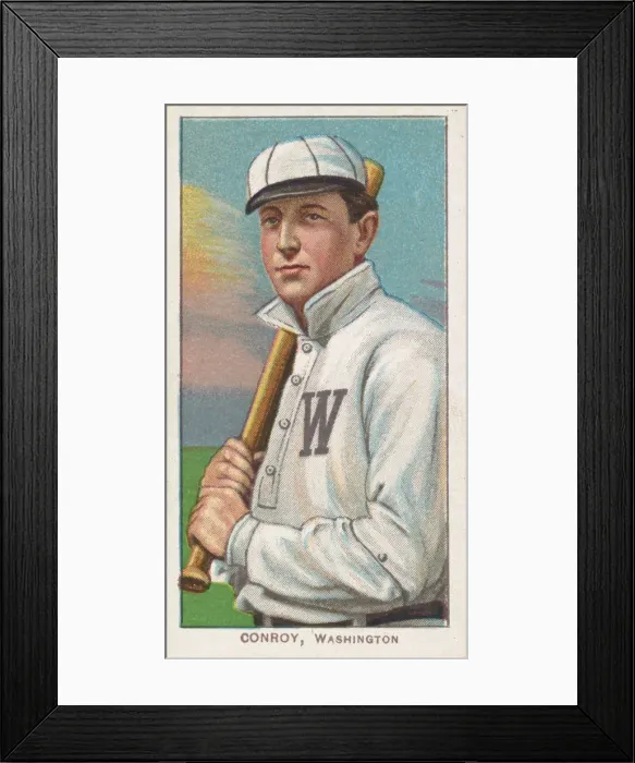 Framed Print : Conroy, Washington, American League, from the White Border series (T206) for the Americ Framed Print : Conroy, Washington, American League, from the White Border series (T206) for the Americ